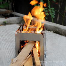 Outdoor Hiking Stainless Steel Wood Gas Stove Portable Wood Stove Pellet Stove